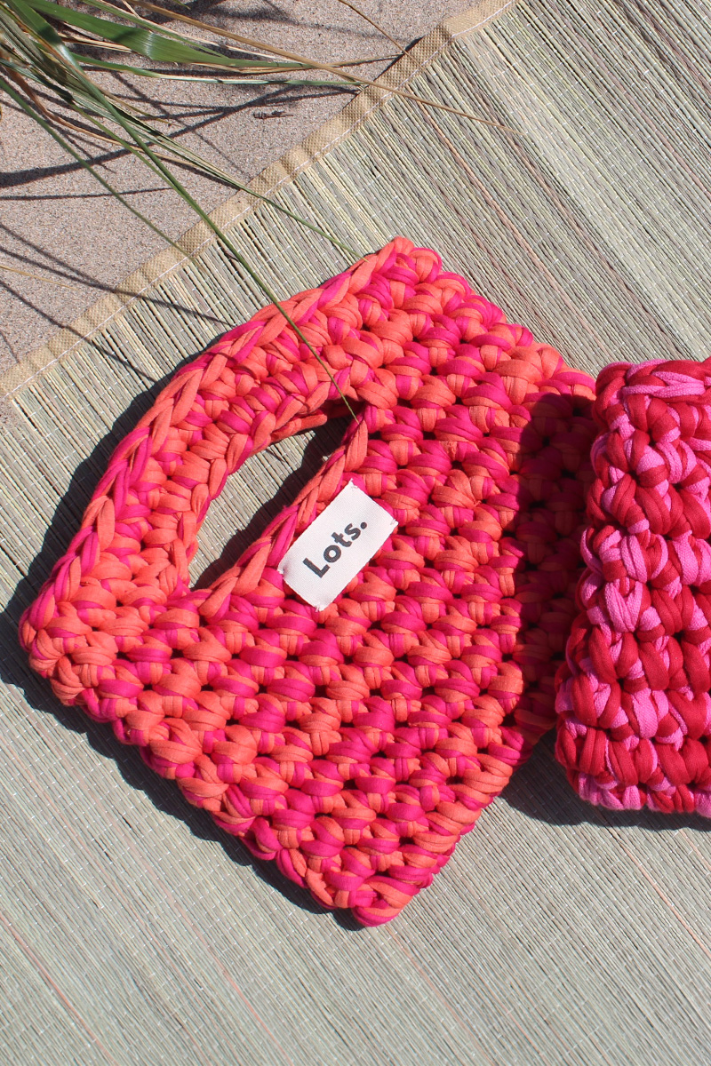 Handtas roze, oranje