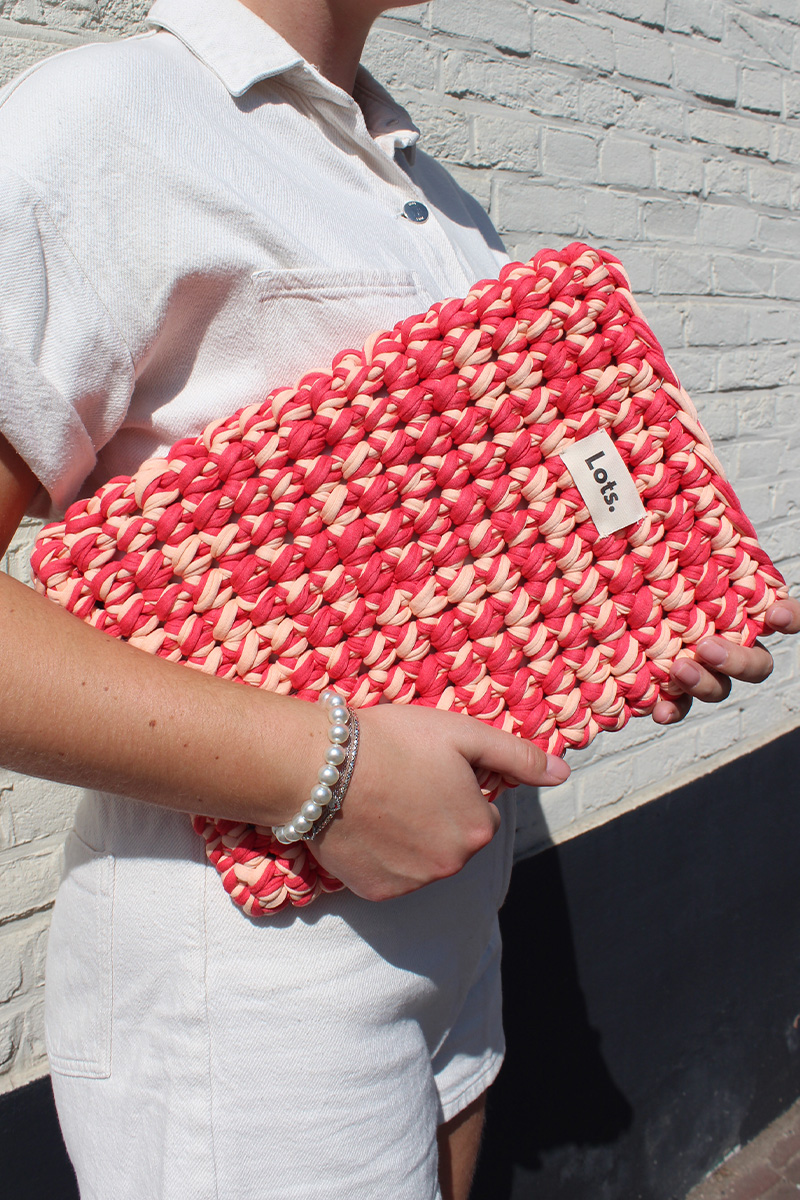 Laptophoes rood, perzik